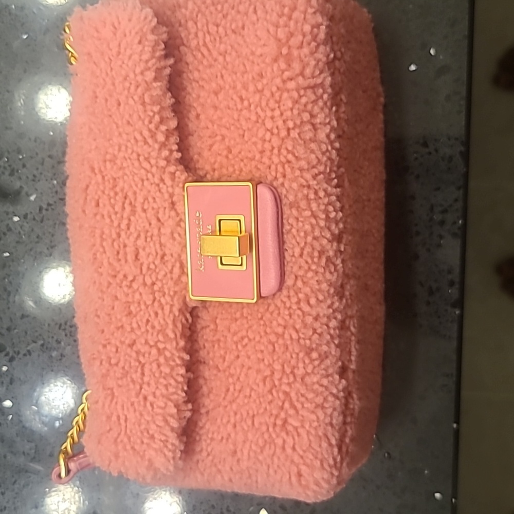 Kate Spade Evelyn Sherpa pink small Crossbody Bag - Picture 4 of 8